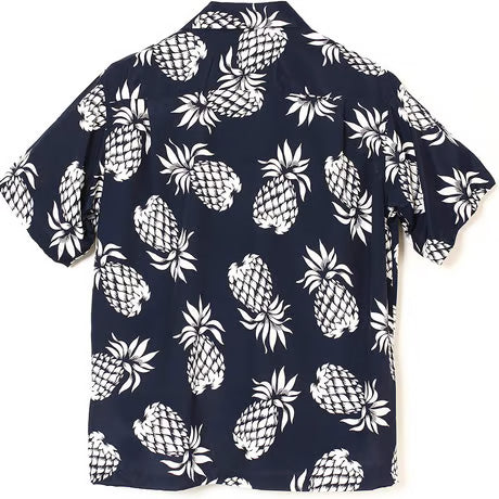 フラケイキ アロハシャツ【Pineapple パイナップル】 HK-19012 / NAVY