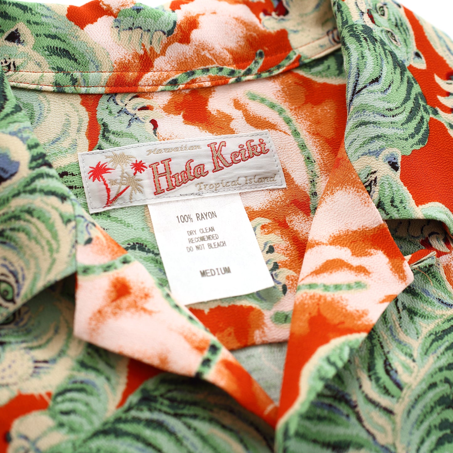 フラケイキ アロハシャツ長袖【LONG SLEEVE 100 tigers 3 / 百虎3 】 HK-19011L /RED