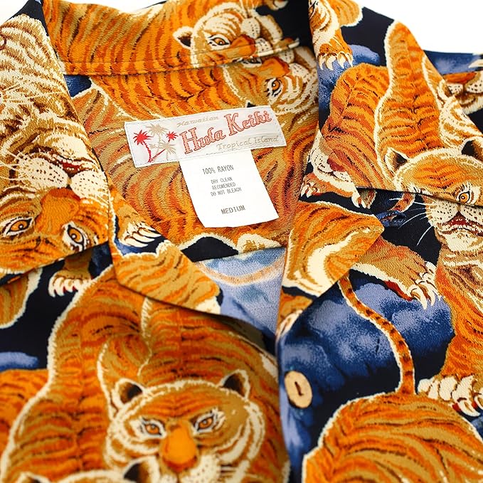 フラケイキ アロハシャツ【100虎 3 / 100 tigers 3 】 HK-19011 /BLUE
