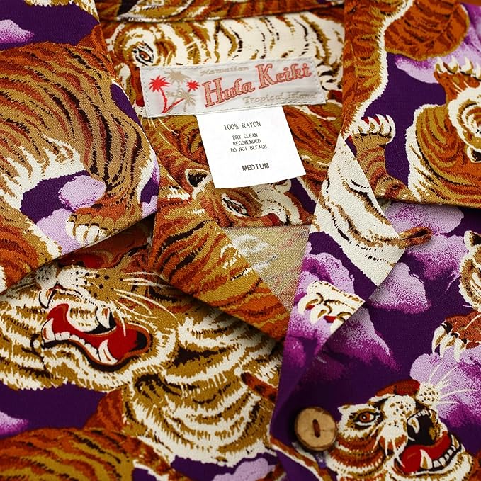 フラケイキ アロハシャツ【100虎 3 / 100 tigers 3 】 HK-19011 /PURPLE