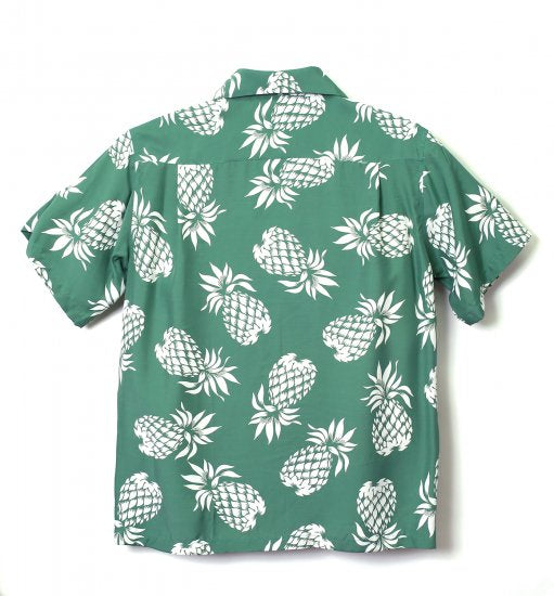 フラケイキ アロハシャツ【Pineapple パイナップル】 HK-19012 / GREEN