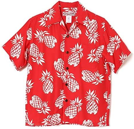 フラケイキ アロハシャツ【Pineapple パイナップル】 HK-19012 / RED