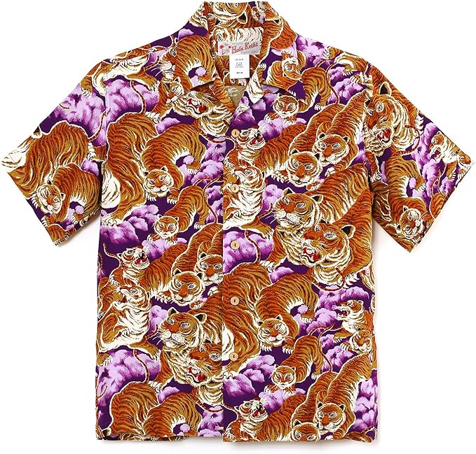 フラケイキ アロハシャツ【100虎 3 / 100 tigers 3 】 HK-19011 /PURPLE