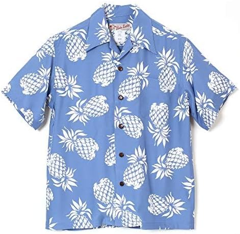 フラケイキ アロハシャツ【Pineapple パイナップル】 HK-19012 / SAX – Makanalei Online Store