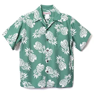 フラケイキ アロハシャツ【Pineapple パイナップル】 HK-19012 / GREEN