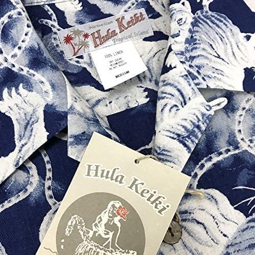 フラケイキ アロハシャツ長袖【LONG SLEEVE indigo 100tora 長袖インディゴ百虎 】 HK-035idL /ID.BLUE