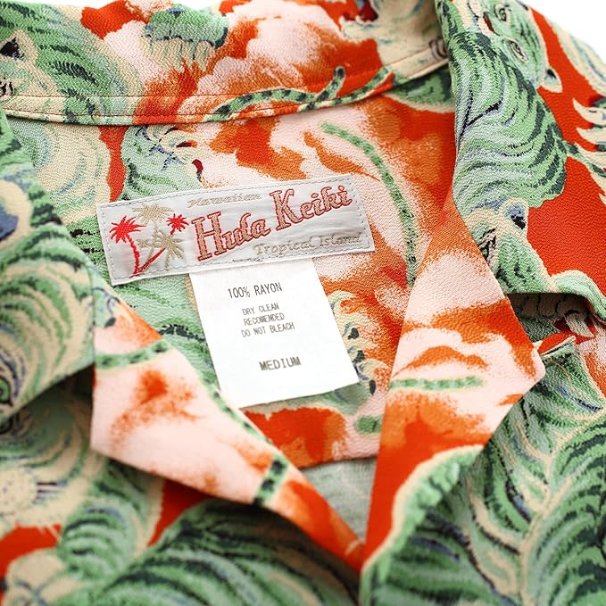 フラケイキ アロハシャツ【100虎 3 / 100 tigers 3 】 HK-19011 /RED