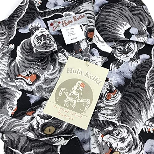 フラケイキ アロハシャツ長袖【LONG SLEEVE Hyaku-tora 2 ヒャク虎2 】 HK-19007L /BLACK