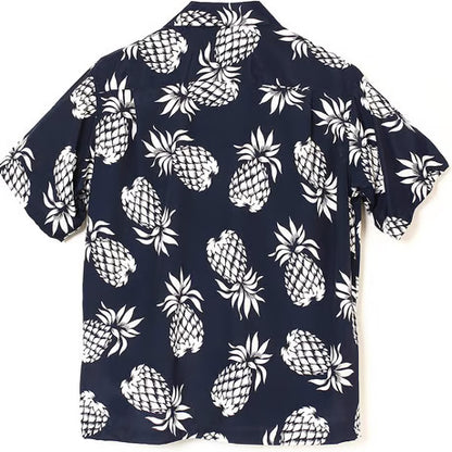 フラケイキ アロハシャツ【Pineapple パイナップル】 HK-19012 /  NAVY