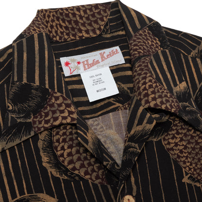 HULA KEIKI (フラケイキ) アロハシャツ【鯉 /CARP  】HK-19015 /BLACK