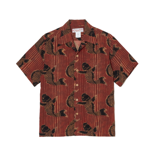 HULA KEIKI (フラケイキ) アロハシャツ【鯉 /CARP  】HK-19015 /RED