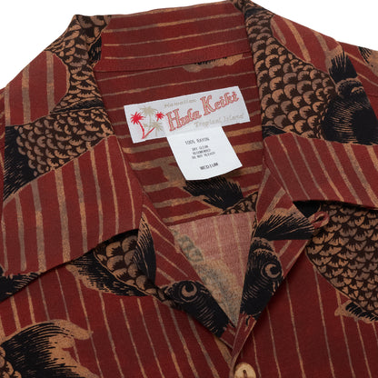 HULA KEIKI (フラケイキ) アロハシャツ【鯉 /CARP  】HK-19015 /RED
