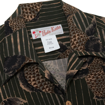 HULA KEIKI (フラケイキ) アロハシャツ【鯉 /CARP  】HK-19015 /GREEN