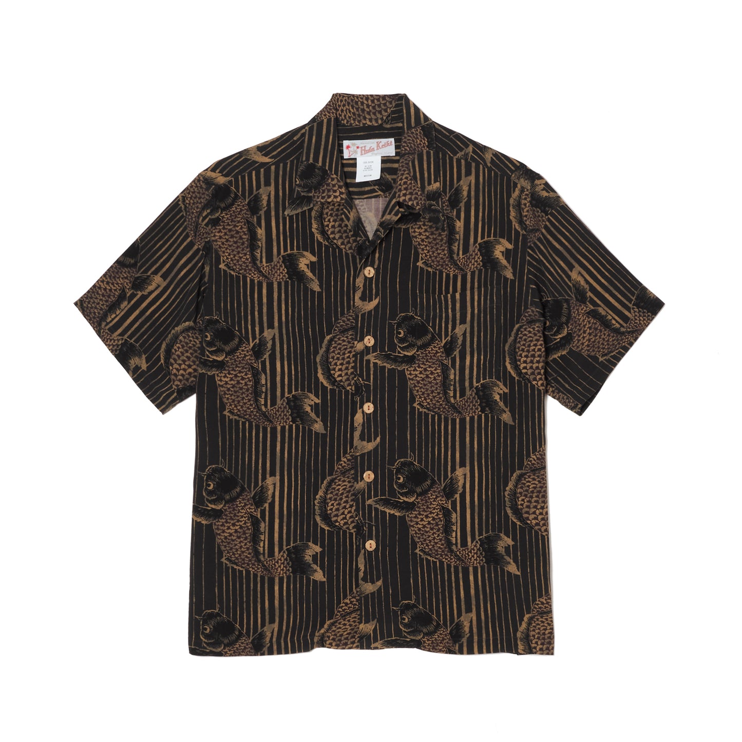 HULA KEIKI (フラケイキ) アロハシャツ【鯉 /CARP  】HK-19015 /BLACK