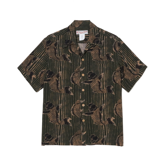 HULA KEIKI (フラケイキ) アロハシャツ【鯉 /CARP  】HK-19015 /GREEN