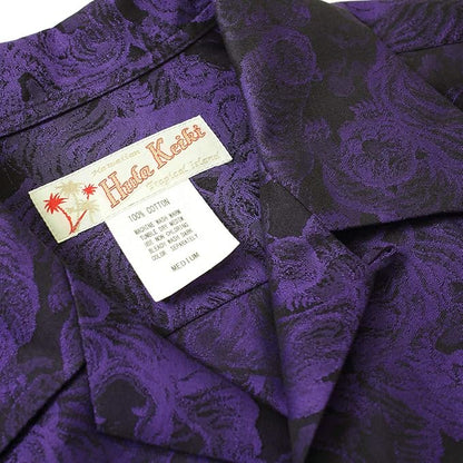 フラケイキ アロハシャツ【百虎闇 ジャガード Hundred tigers darkness Jacquard】 HK-19009 / PURPLE