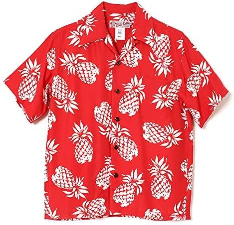 フラケイキ アロハシャツ【Pineapple パイナップル】 HK-19012 / RED – Makanalei Online Store