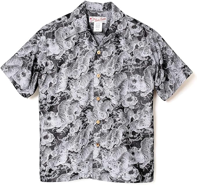 フラケイキ アロハシャツ【百虎 極 ジャガード Hundred tigers extreme Jacquard】 HK-19010 /SILVER